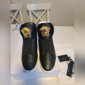 Versace Men Sneakers Black Medusa